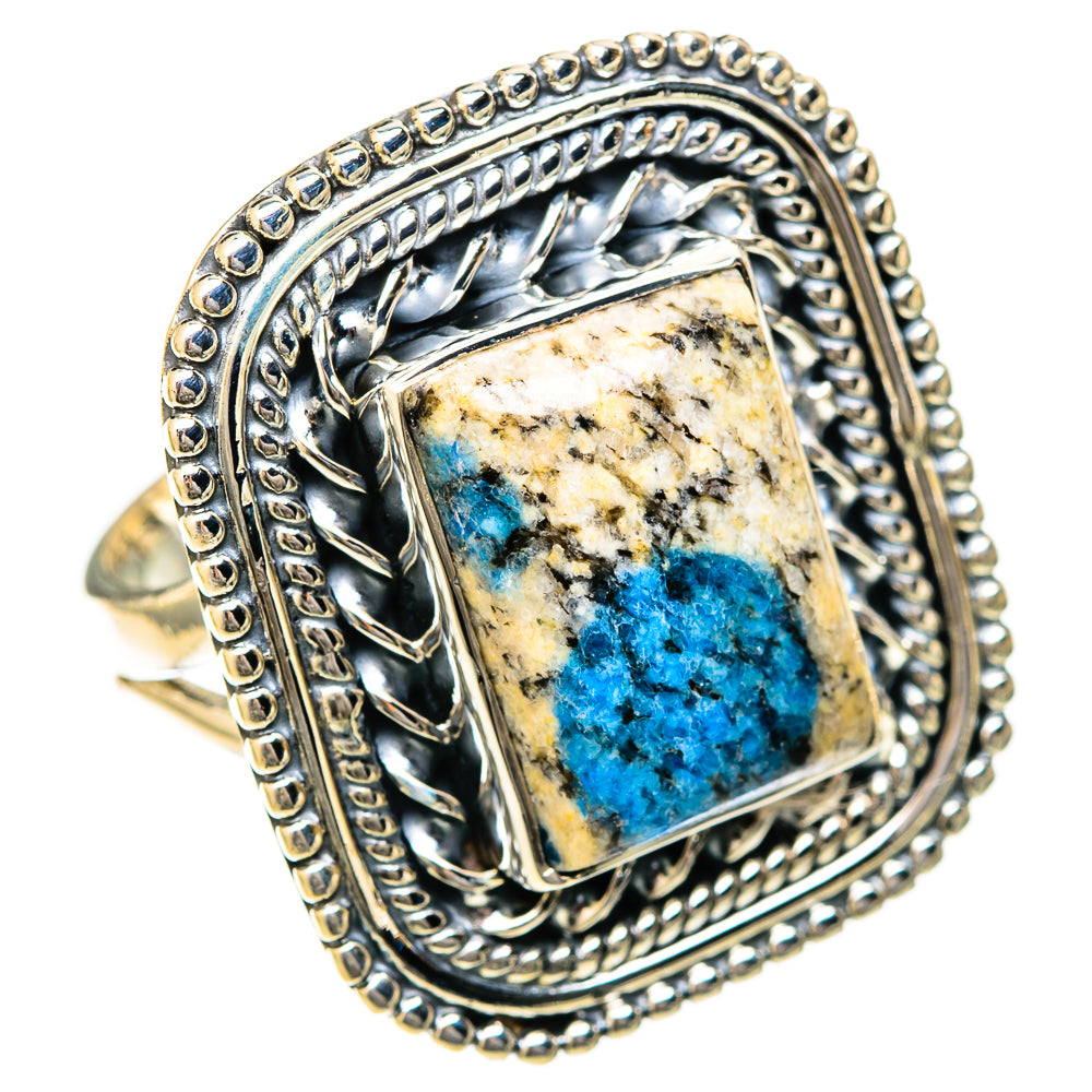 K2 Blue Azurite Rings handcrafted by Ana Silver Co - RING122557 - Photo 2
