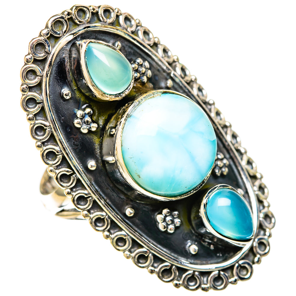 Larimar Rings handcrafted by Ana Silver Co - RING122558 - Photo 2