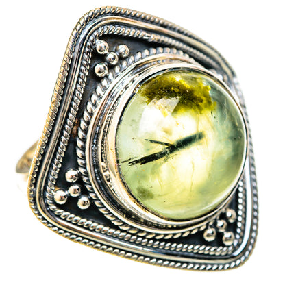 Prehnite Rings handcrafted by Ana Silver Co - RING122561 - Photo 2