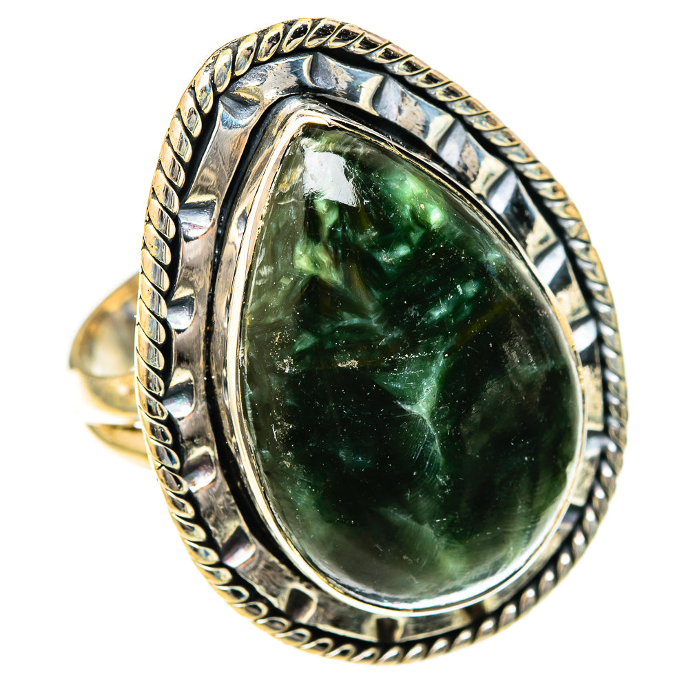 Seraphinite Rings handcrafted by Ana Silver Co - RING122562 - Photo 2