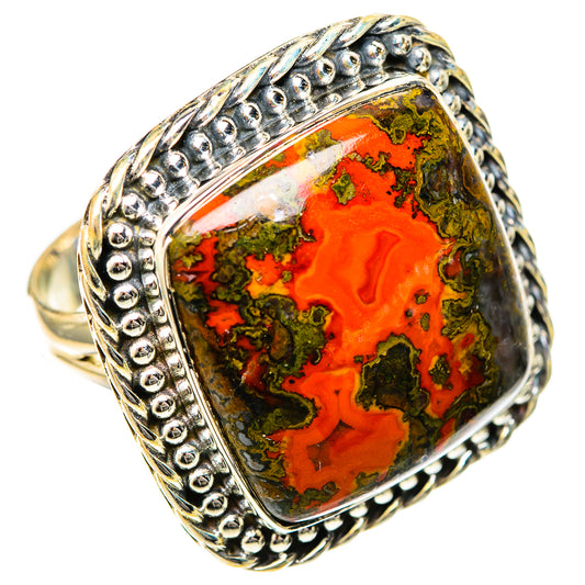 Moroccan Agate Rings handcrafted by Ana Silver Co - RING122568 - Photo 2