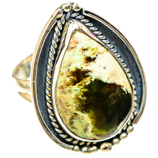 Australian Green Opal Rings handcrafted by Ana Silver Co - RING122581 - Photo 2