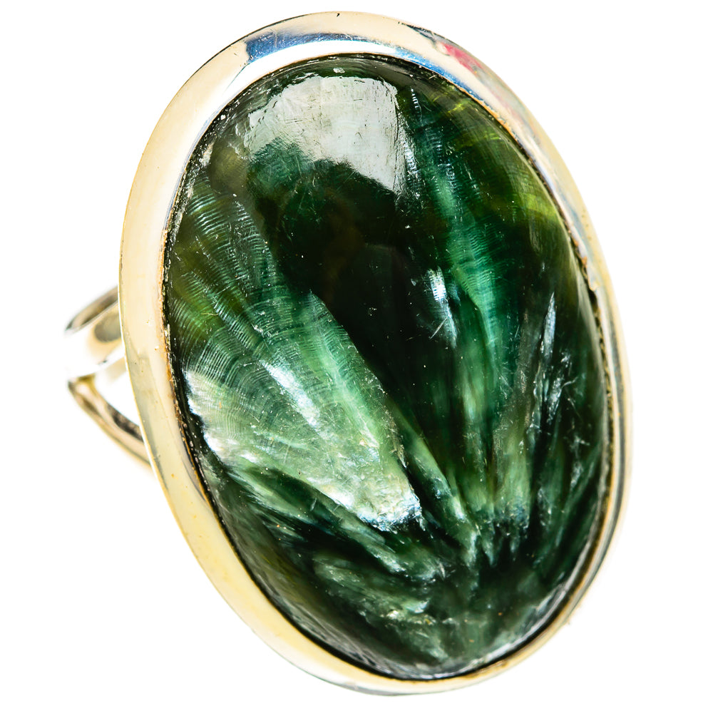 Seraphinite Rings handcrafted by Ana Silver Co - RING122582 - Photo 2