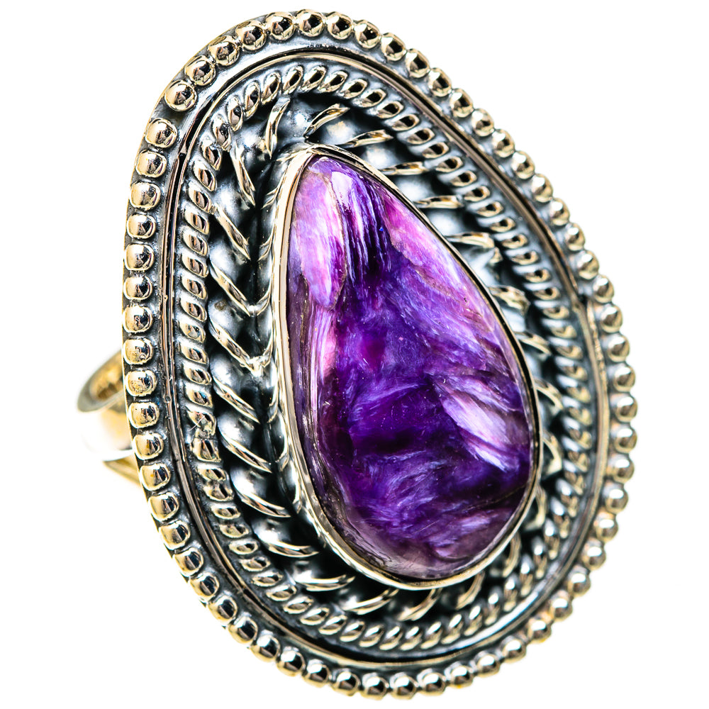 Charoite Rings handcrafted by Ana Silver Co - RING122591 - Photo 2
