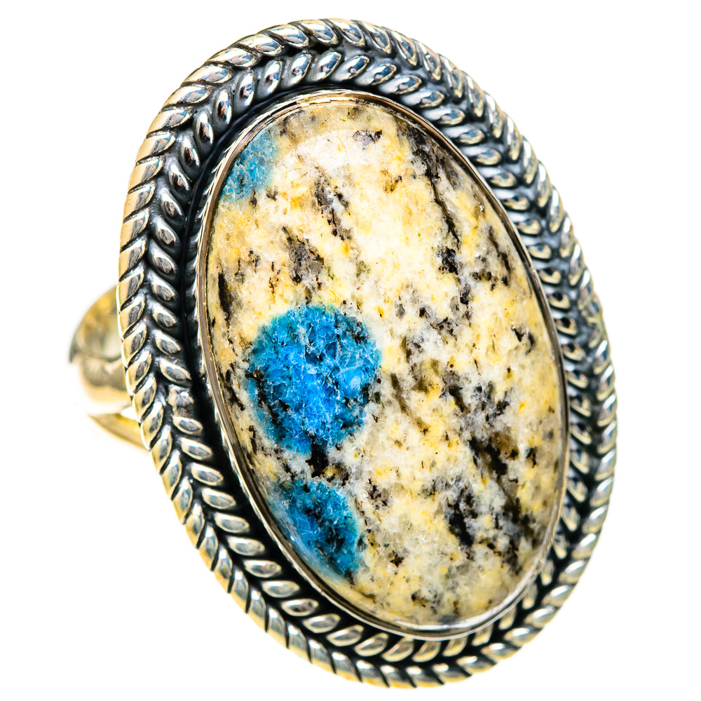 K2 Blue Azurite Rings handcrafted by Ana Silver Co - RING122601 - Photo 2