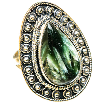 Seraphinite Rings handcrafted by Ana Silver Co - RING122603 - Photo 2