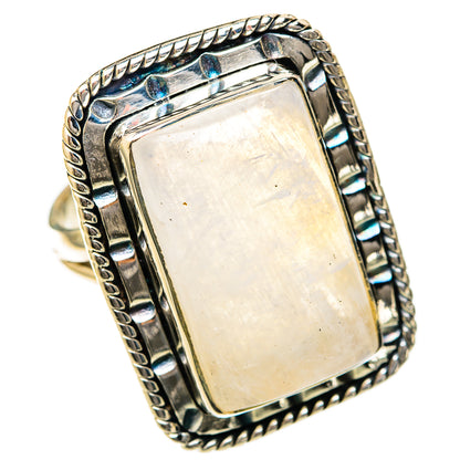 Rainbow Moonstone Rings handcrafted by Ana Silver Co - RING122612 - Photo 2