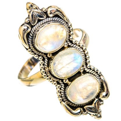 Rainbow Moonstone Rings handcrafted by Ana Silver Co - RING122614 - Photo 2
