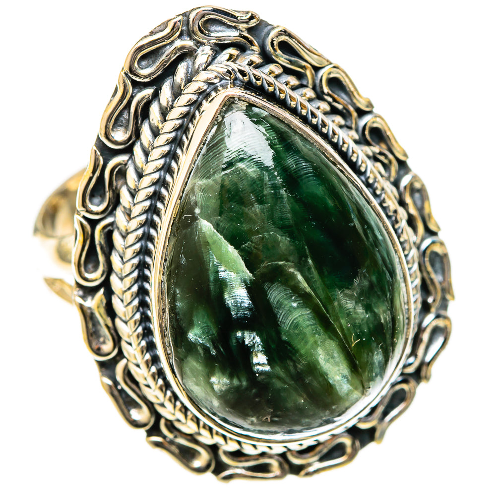 Seraphinite Rings handcrafted by Ana Silver Co - RING122619 - Photo 2