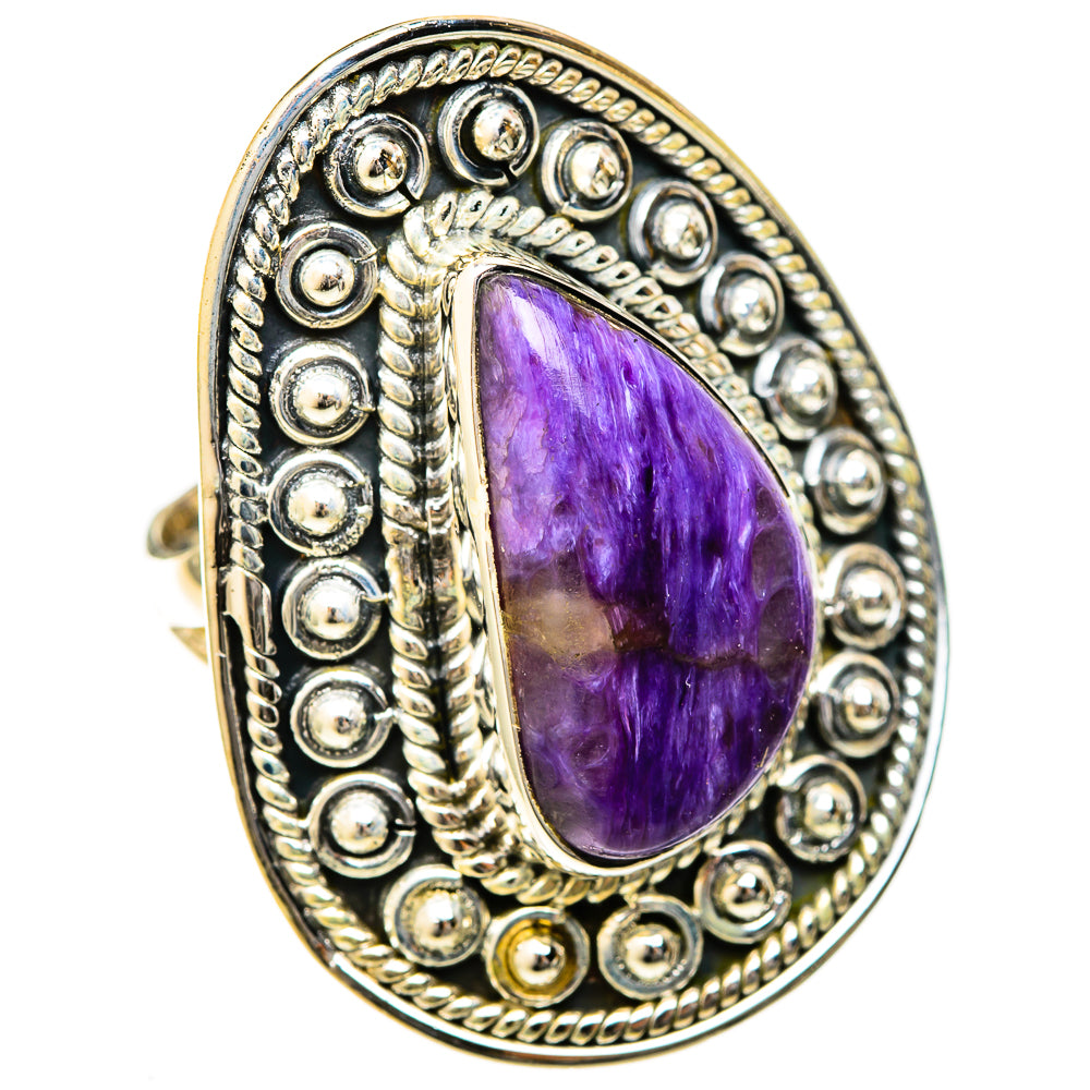 Charoite Rings handcrafted by Ana Silver Co - RING122630 - Photo 2