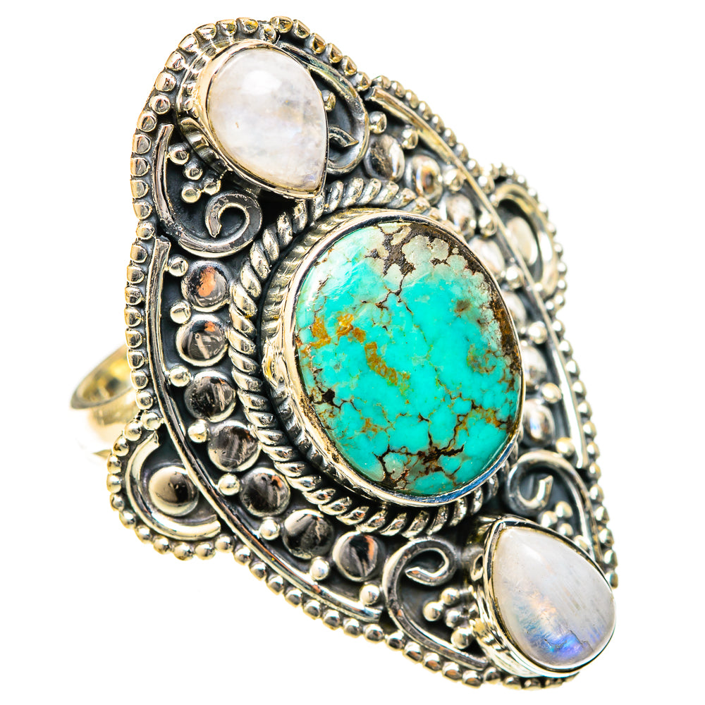 Tibetan Turquoise Rings handcrafted by Ana Silver Co - RING122634 - Photo 2