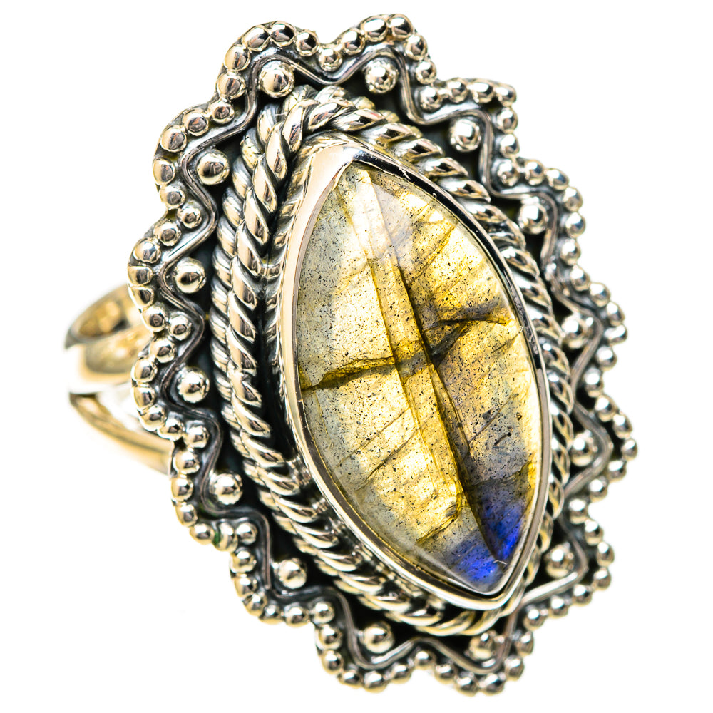 Labradorite Rings handcrafted by Ana Silver Co - RING122635 - Photo 2