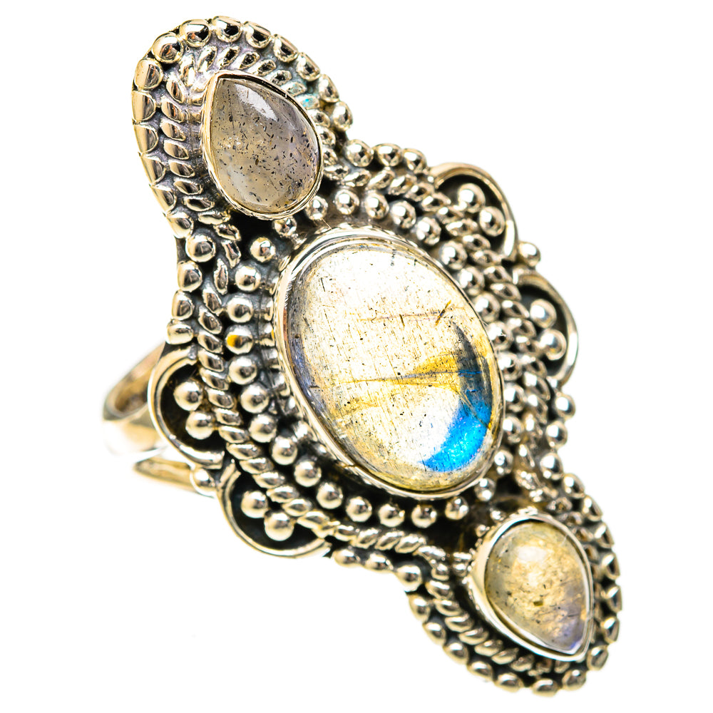 Labradorite Rings handcrafted by Ana Silver Co - RING122636 - Photo 2