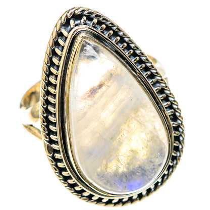 Rainbow Moonstone Rings handcrafted by Ana Silver Co - RING122650 - Photo 2