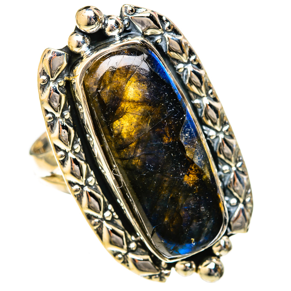 Labradorite Rings handcrafted by Ana Silver Co - RING122654 - Photo 2