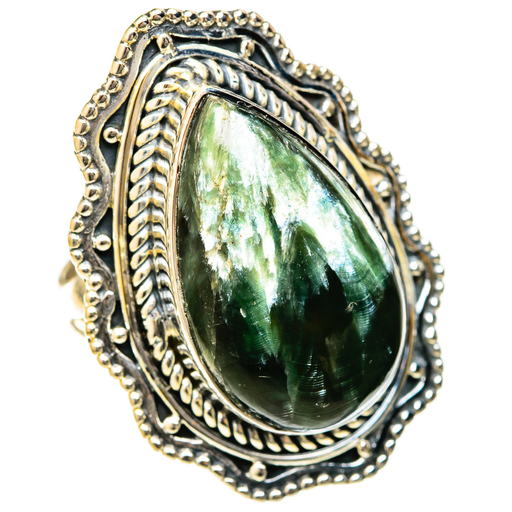 Seraphinite Rings handcrafted by Ana Silver Co - RING122655 - Photo 2