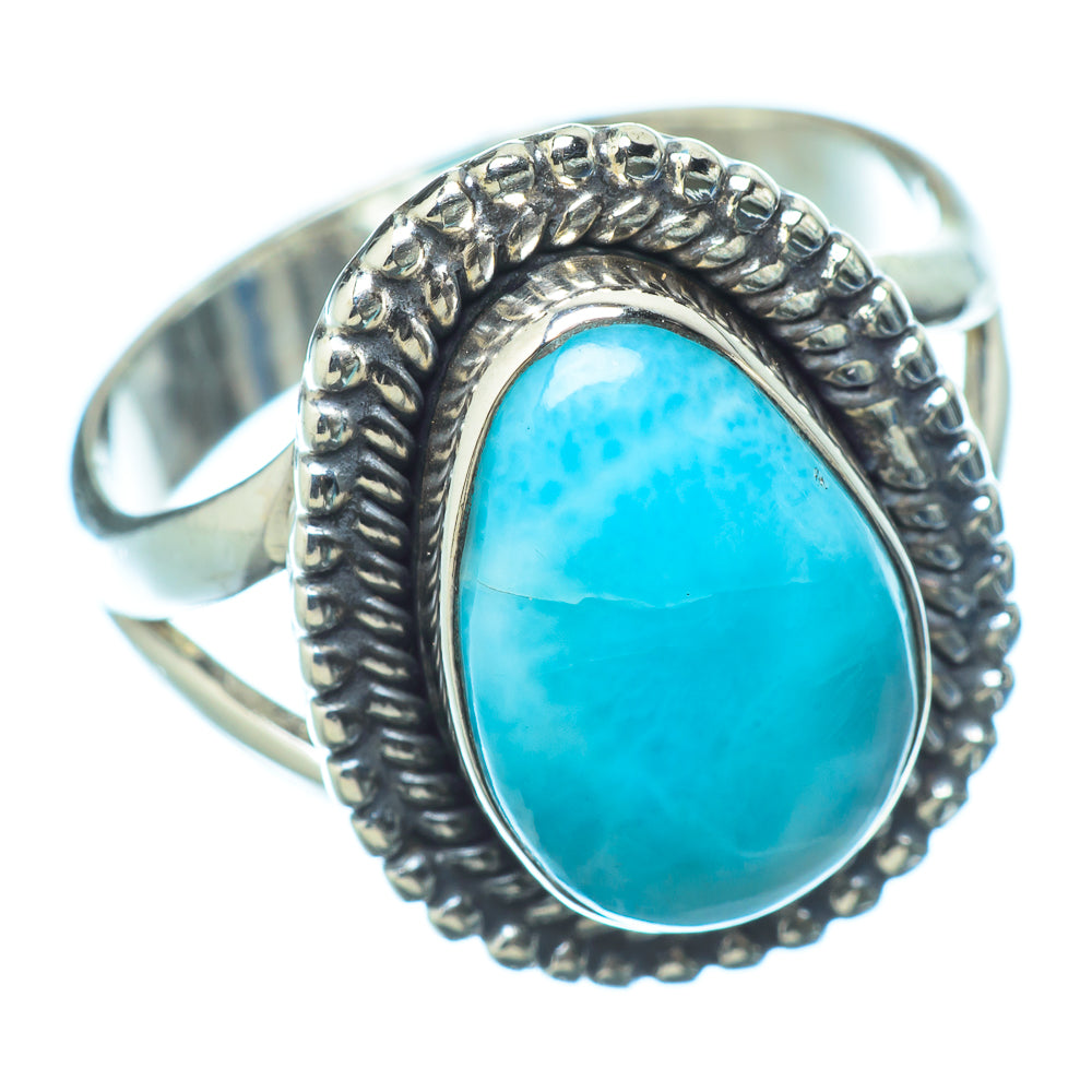Larimar Rings handcrafted by Ana Silver Co - RING12265
