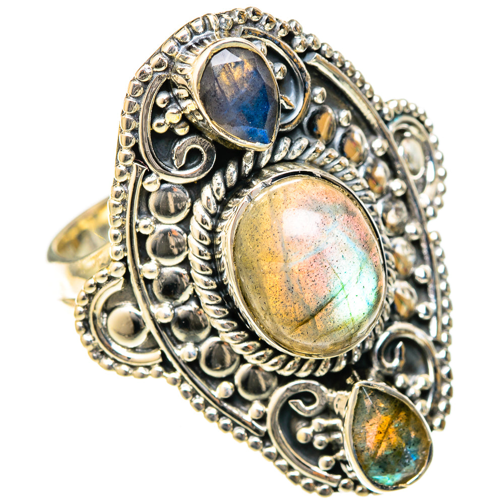 Labradorite Rings handcrafted by Ana Silver Co - RING122661 - Photo 2