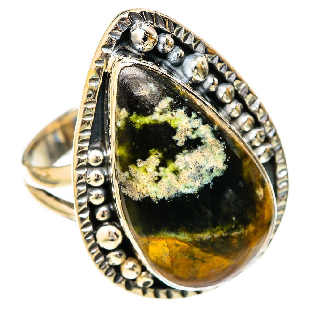 Australian Green Opal Rings handcrafted by Ana Silver Co - RING122662 - Photo 2