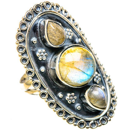 Labradorite Rings handcrafted by Ana Silver Co - RING122670 - Photo 2