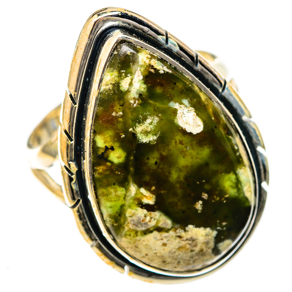 Australian Green Opal Rings handcrafted by Ana Silver Co - RING122672 - Photo 2