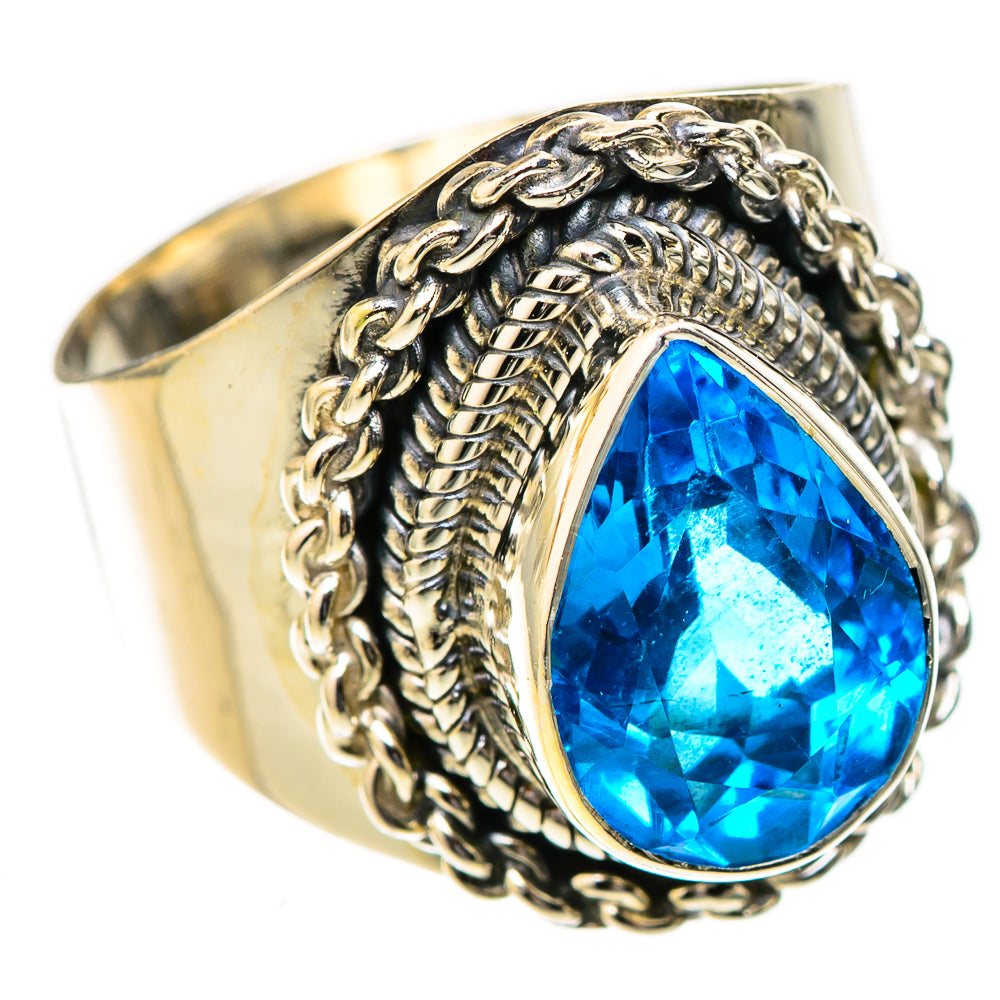 Swiss Blue Topaz Rings handcrafted by Ana Silver Co - RING122676 - Photo 2