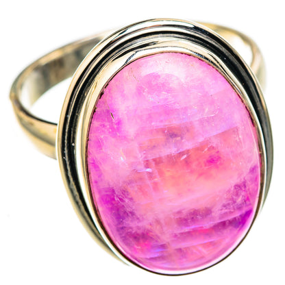 Pink Moonstone Rings handcrafted by Ana Silver Co - RING122684 - Photo 2