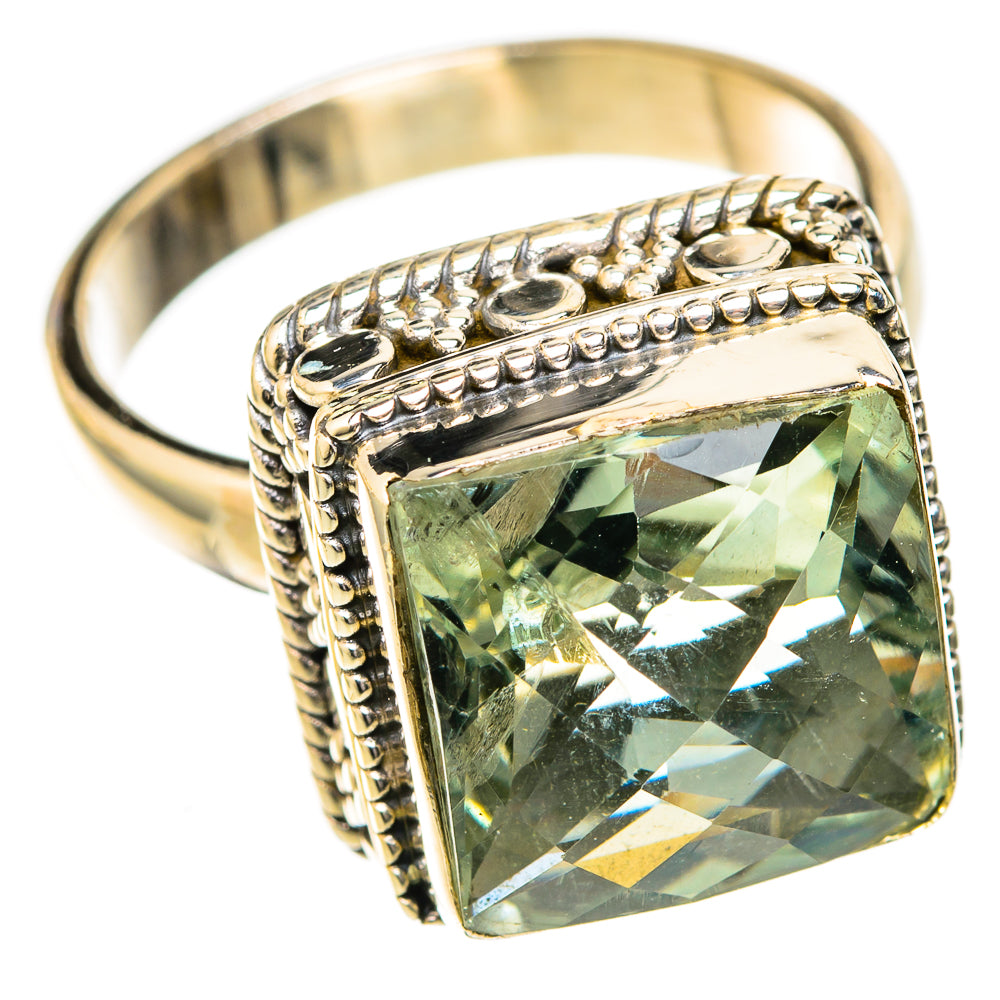 Green Amethyst Rings handcrafted by Ana Silver Co - RING122700 - Photo 2