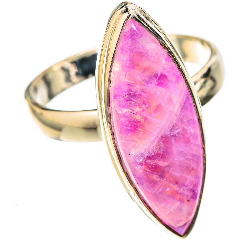 Pink Moonstone Rings handcrafted by Ana Silver Co - RING122703 - Photo 2