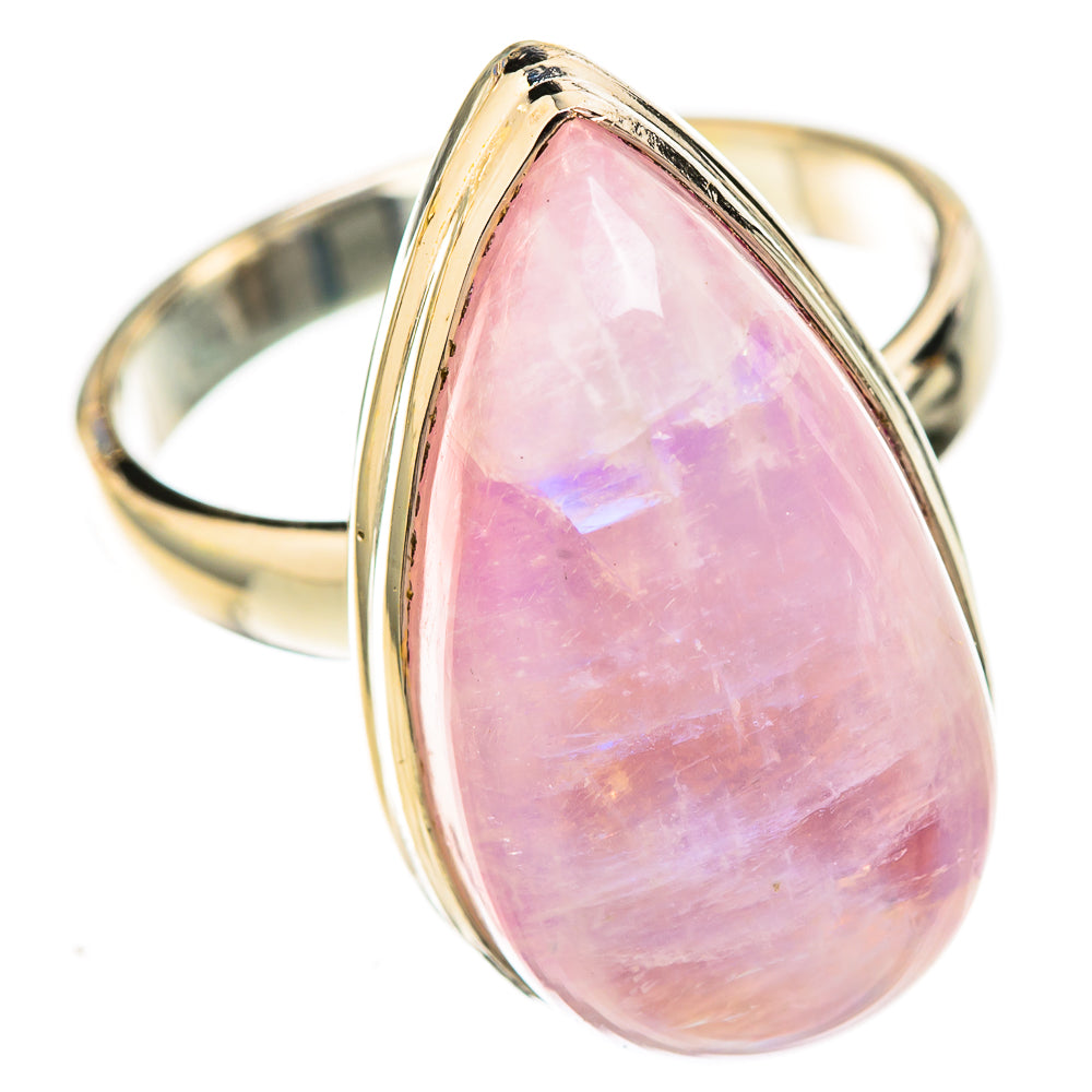 Pink Moonstone Rings handcrafted by Ana Silver Co - RING122722 - Photo 2