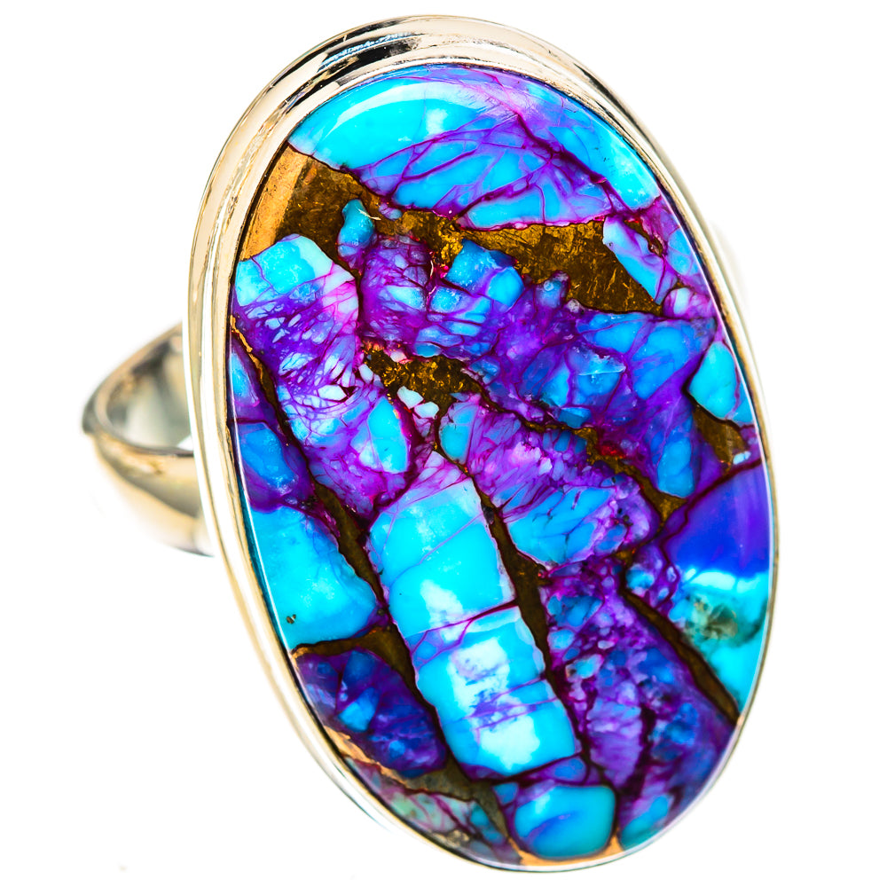 Purple Copper Composite Turquoise Rings handcrafted by Ana Silver Co - RING122724 - Photo 2