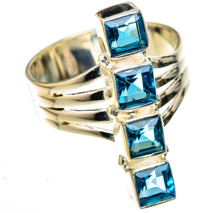 Blue Topaz Rings handcrafted by Ana Silver Co - RING122729 - Photo 2