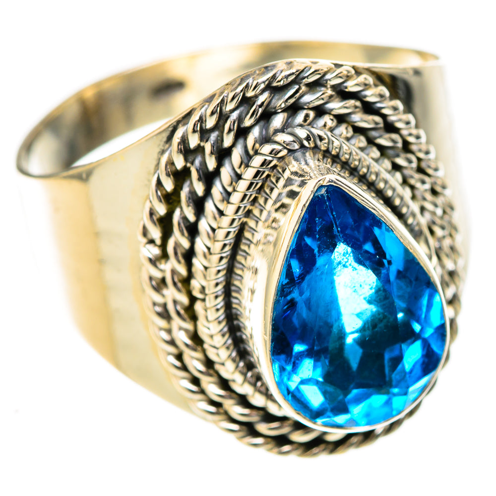 Swiss Blue Topaz Rings handcrafted by Ana Silver Co - RING122732 - Photo 2