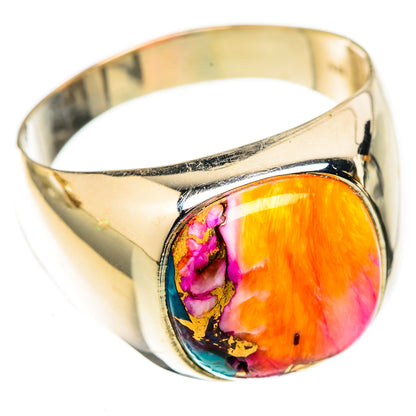 Kingman Pink Dahlia Turquoise Rings handcrafted by Ana Silver Co - RING122742 - Photo 2
