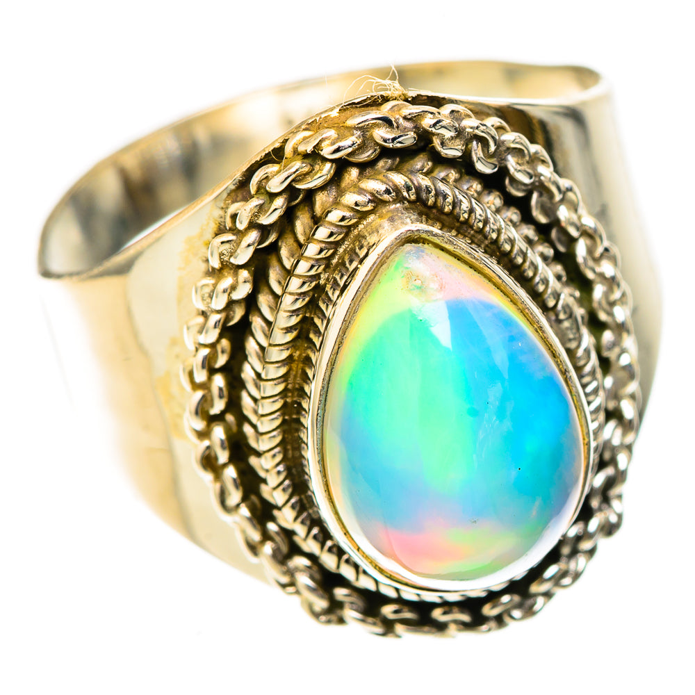 Ethiopian Opal Rings handcrafted by Ana Silver Co - RING122744 - Photo 2