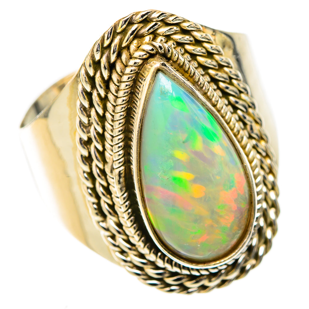 Ethiopian Opal Rings handcrafted by Ana Silver Co - RING122745 - Photo 2