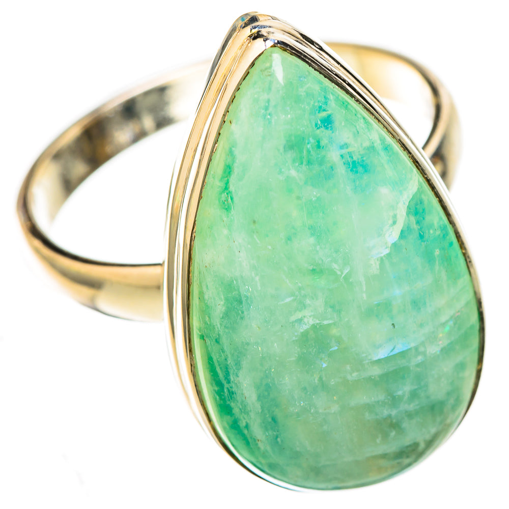 Green Moonstone Rings handcrafted by Ana Silver Co - RING122752 - Photo 2