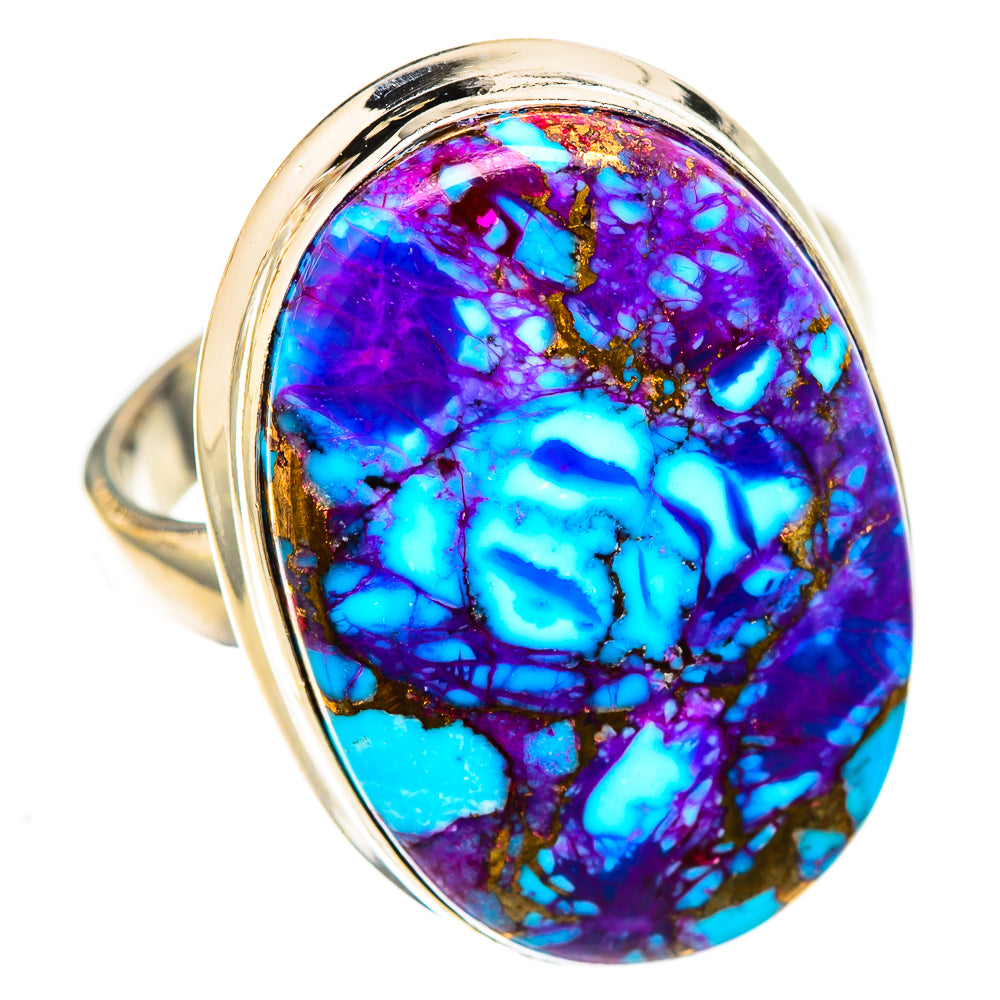Purple Copper Composite Turquoise Rings handcrafted by Ana Silver Co - RING122756 - Photo 2