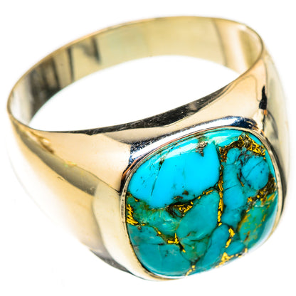 Blue Copper Composite Turquoise Rings handcrafted by Ana Silver Co - RING122767 - Photo 2