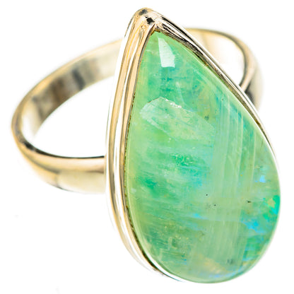 Green Moonstone Rings handcrafted by Ana Silver Co - RING122769 - Photo 2