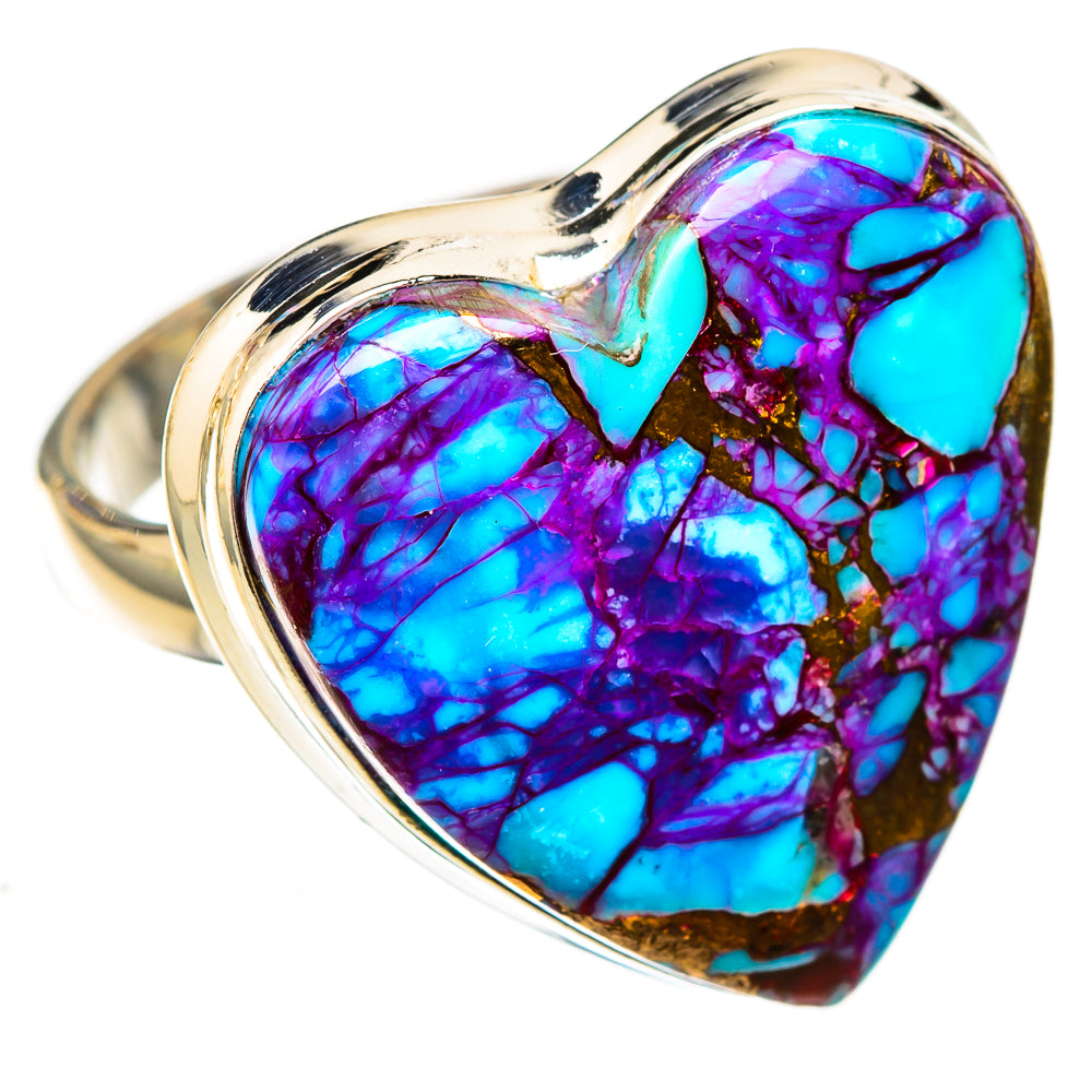Purple Copper Composite Turquoise Rings handcrafted by Ana Silver Co - RING122772 - Photo 2