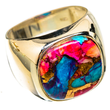 Kingman Pink Dahlia Turquoise Rings handcrafted by Ana Silver Co - RING122775 - Photo 2