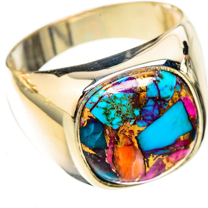 Kingman Pink Dahlia Turquoise Rings handcrafted by Ana Silver Co - RING122787 - Photo 2