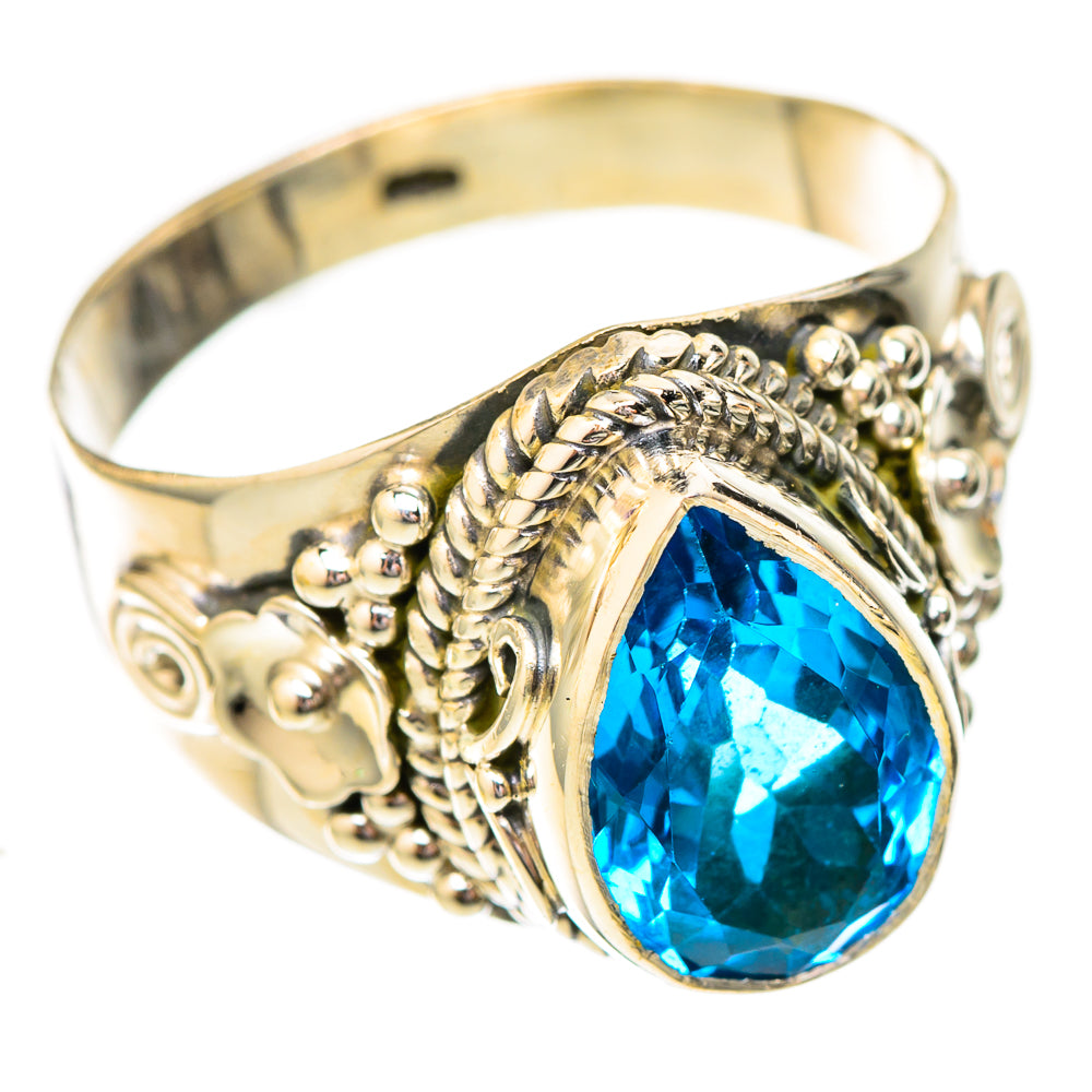 Blue Topaz Rings handcrafted by Ana Silver Co - RING122789 - Photo 2