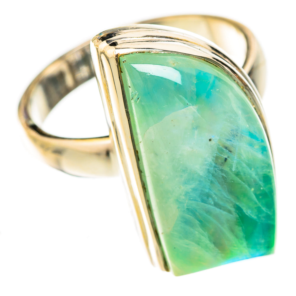 Green Moonstone Rings handcrafted by Ana Silver Co - RING122795 - Photo 2