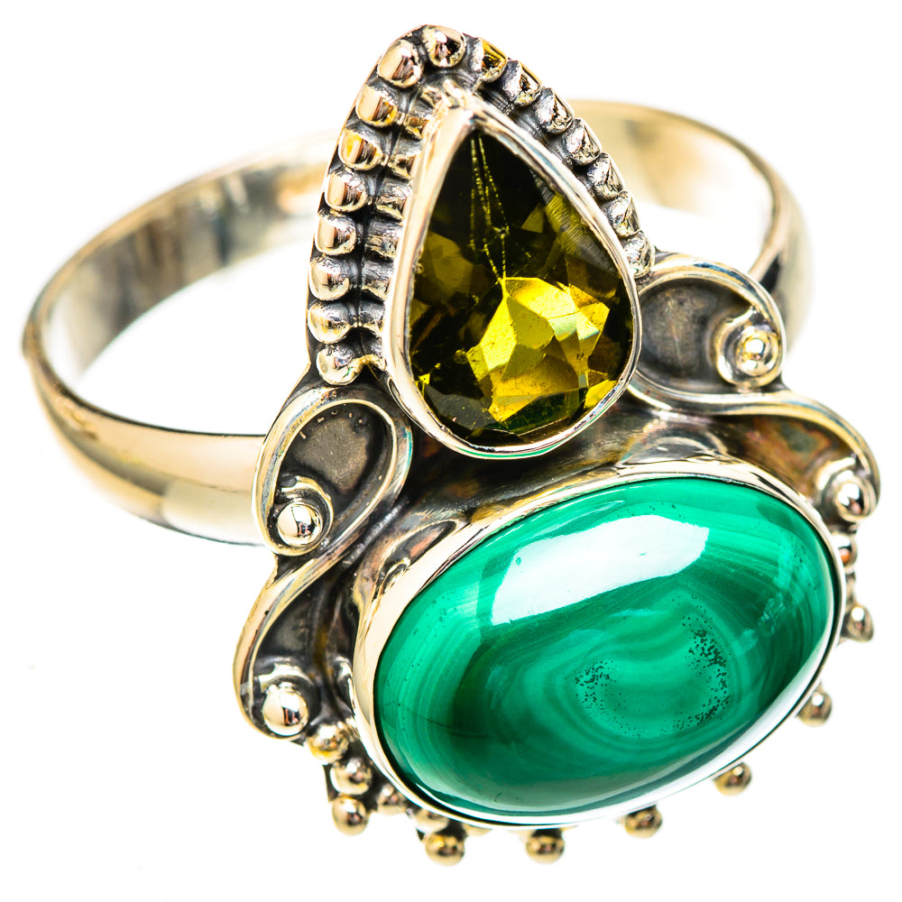 Malachite Rings handcrafted by Ana Silver Co - RING122796 - Photo 2