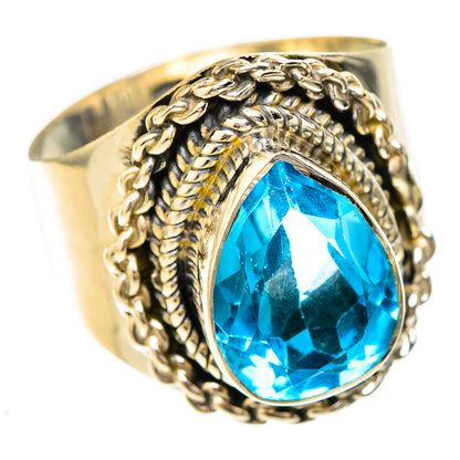 Blue Topaz Rings handcrafted by Ana Silver Co - RING122804 - Photo 2
