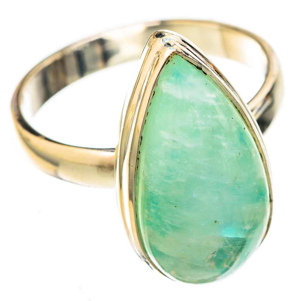 Green Moonstone Rings handcrafted by Ana Silver Co - RING122807 - Photo 2