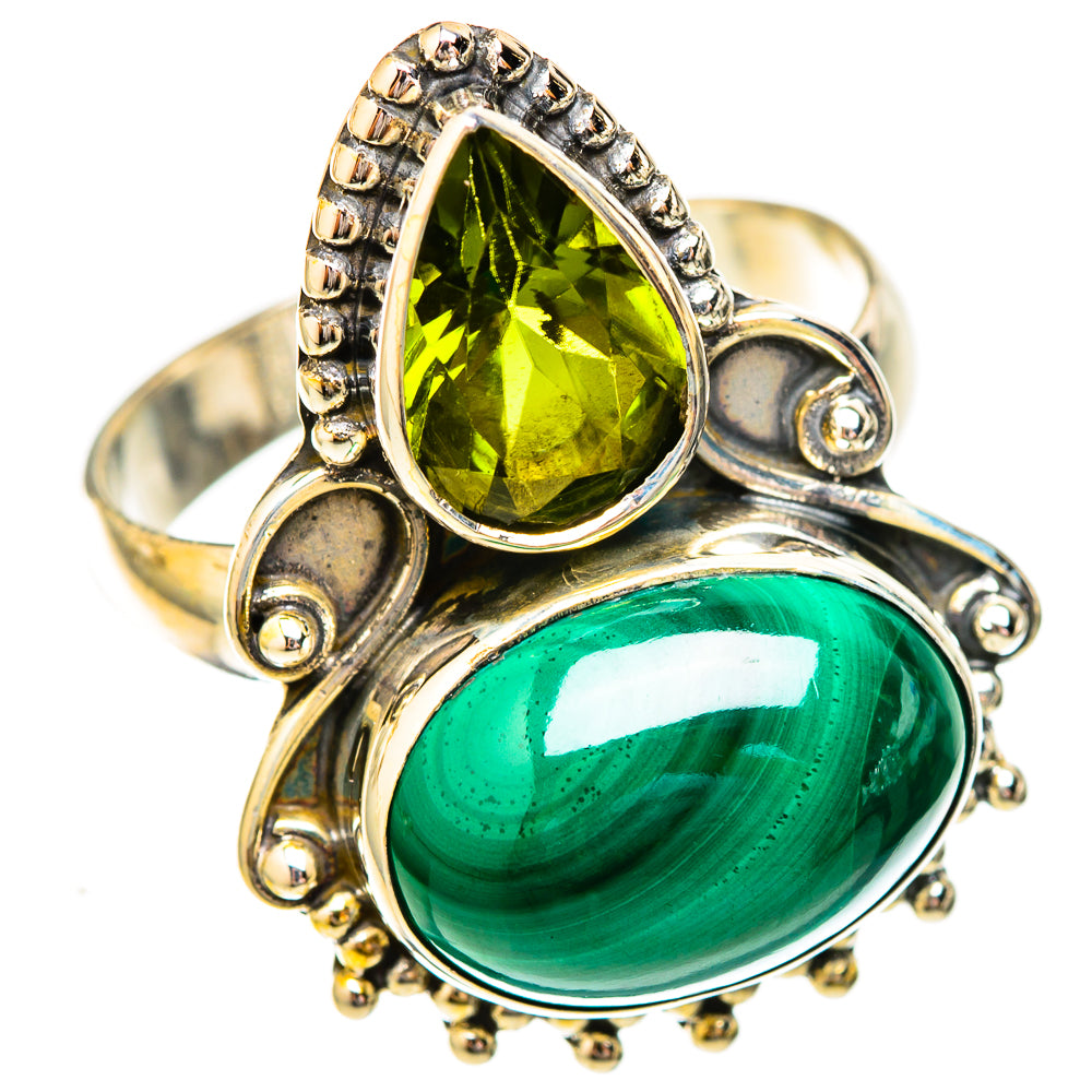 Malachite Rings handcrafted by Ana Silver Co - RING122808 - Photo 2