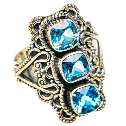 Blue Topaz Rings handcrafted by Ana Silver Co - RING122813 - Photo 2